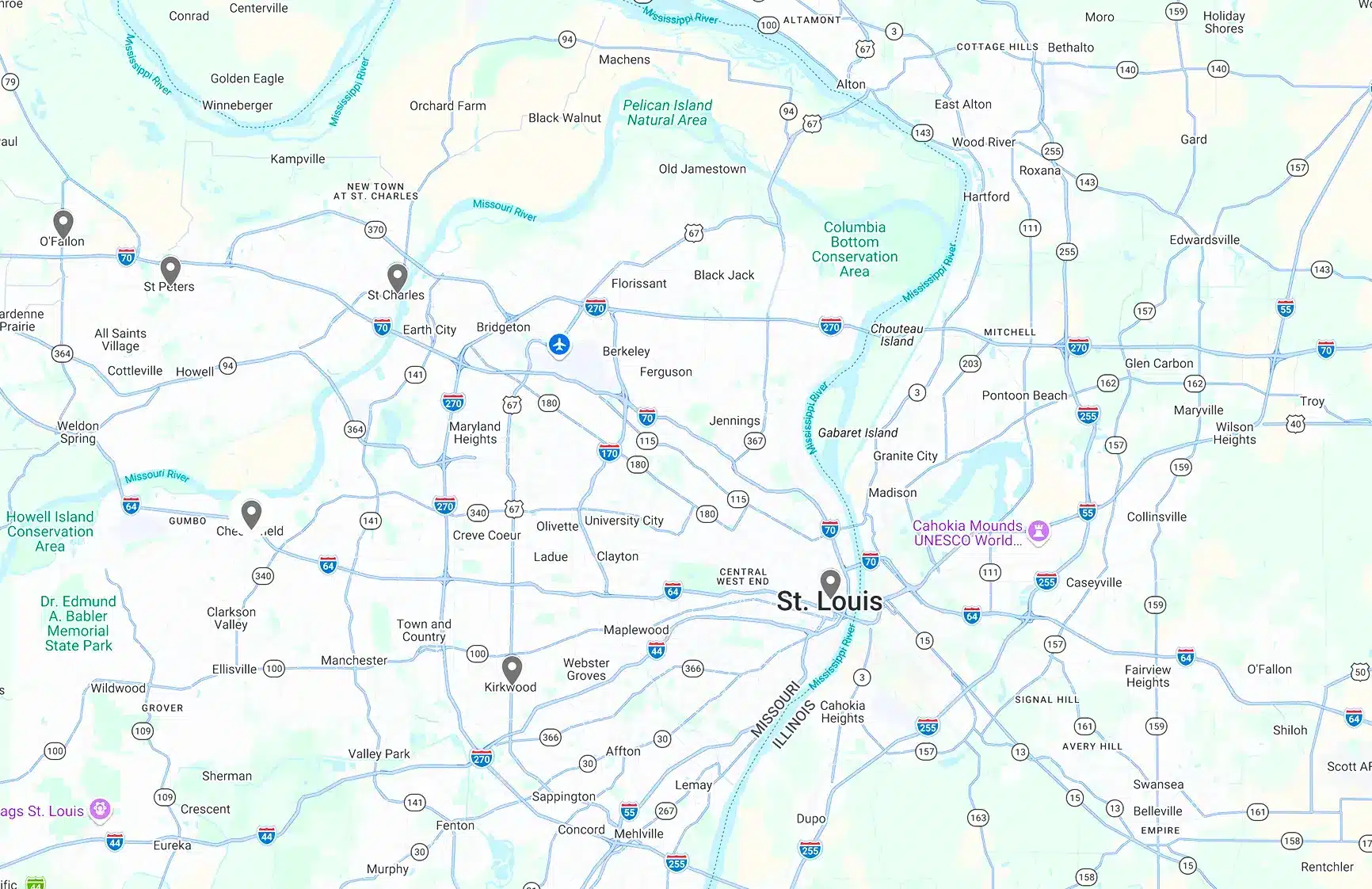 Anchor Restoration service area map