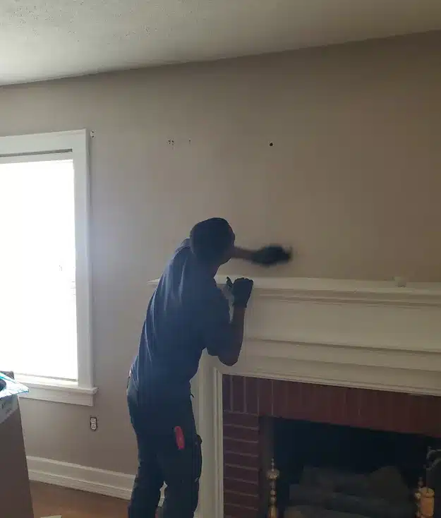 Mold remediation from a leaky window